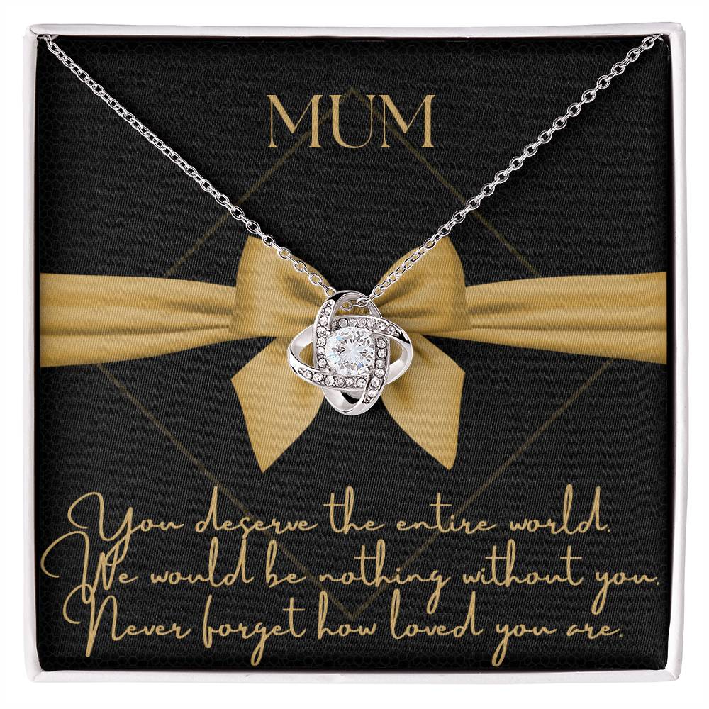 Loved Mum Love Knot Necklace