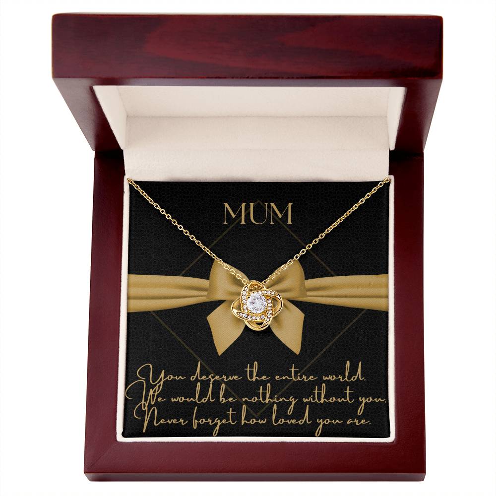 Loved Mum Love Knot Necklace