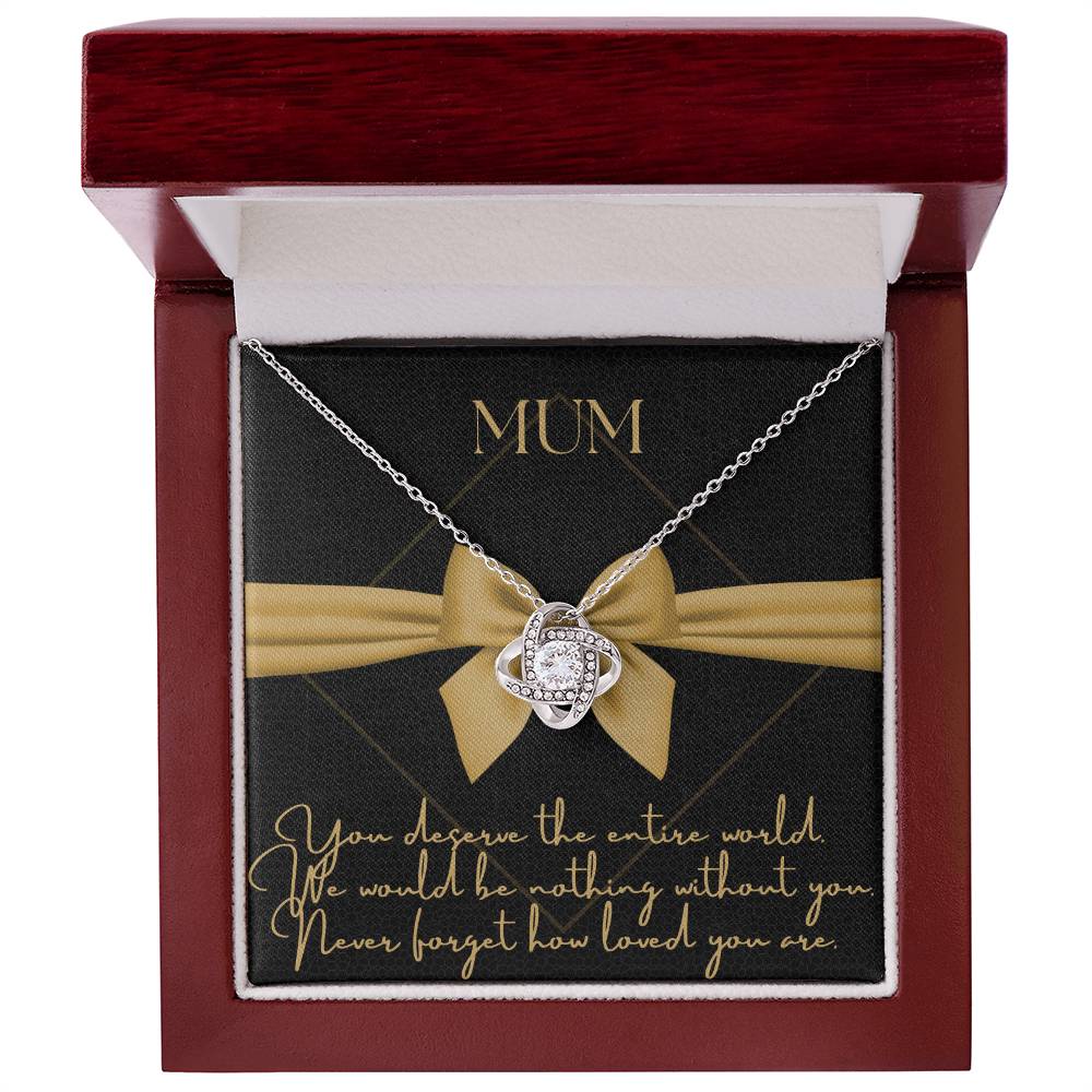 Loved Mum Love Knot Necklace