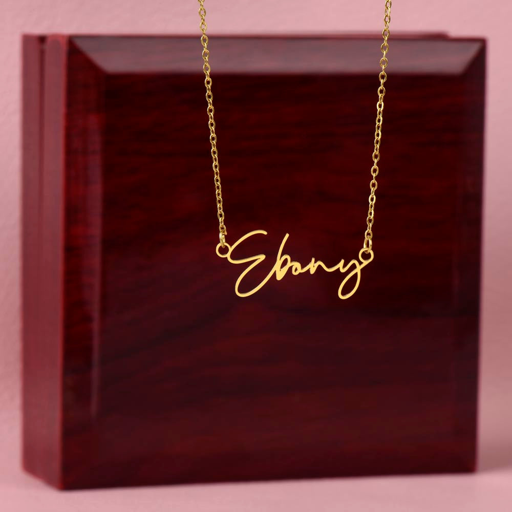 Elegant Cursive Script Custom Name Necklace