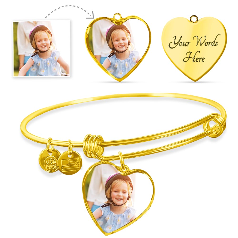 Mom Treasured Photo Bracelet | Custom Photo Bangle