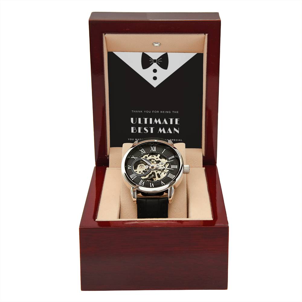 Ultimate Best Man Openwork Watch Gift