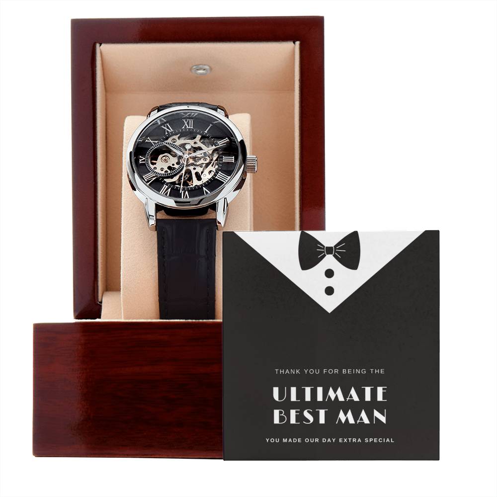 Ultimate Best Man Openwork Watch Gift