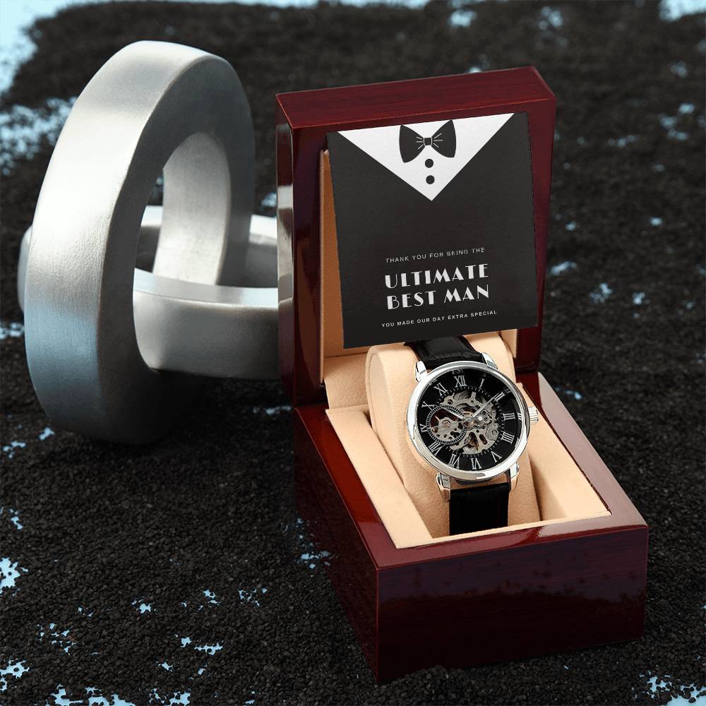 Ultimate Best Man Openwork Watch Gift