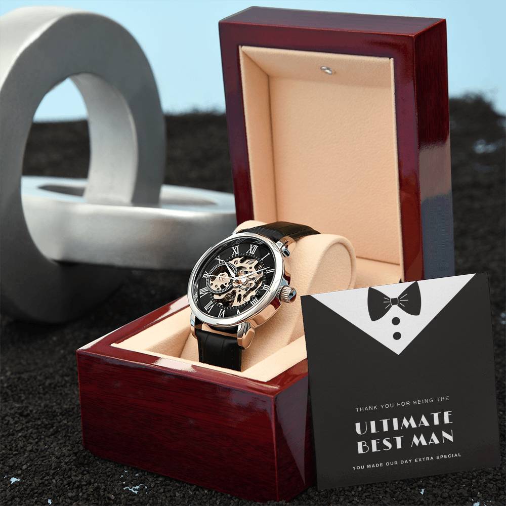 Ultimate Best Man Openwork Watch Gift