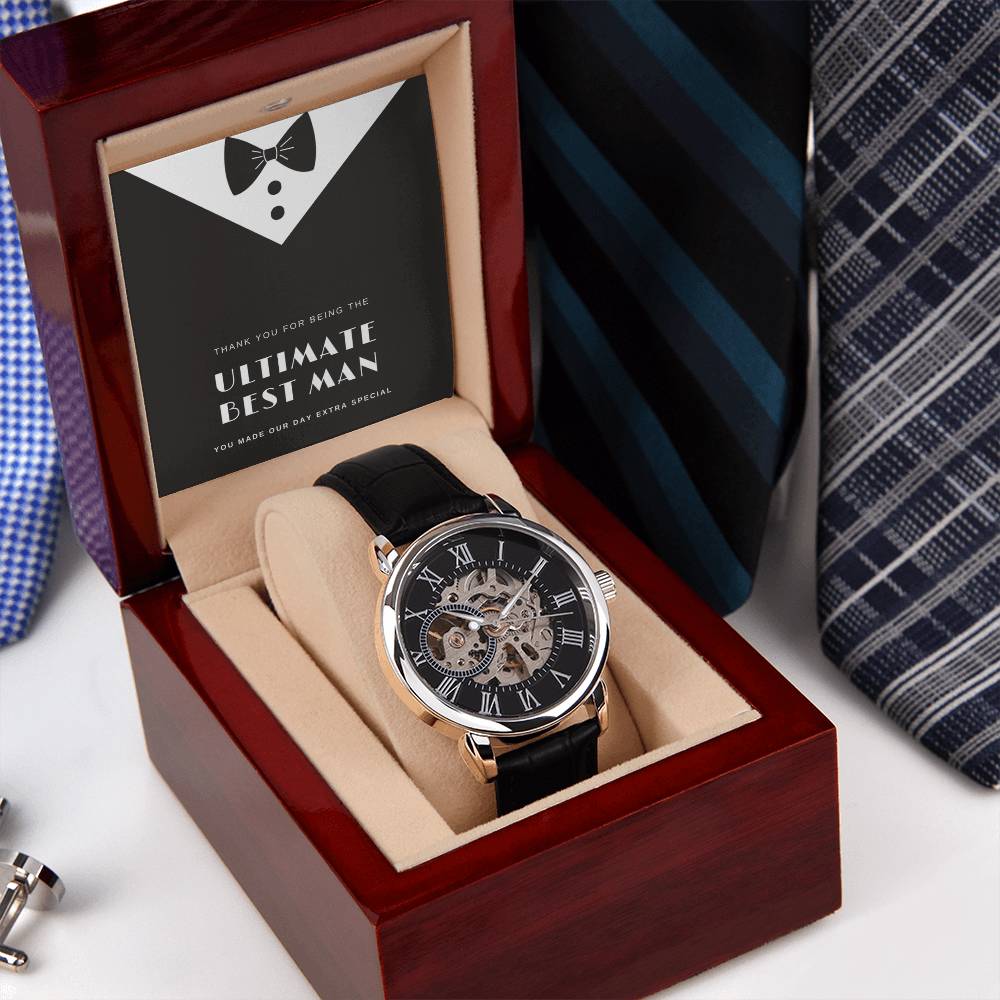 Ultimate Best Man Openwork Watch Gift