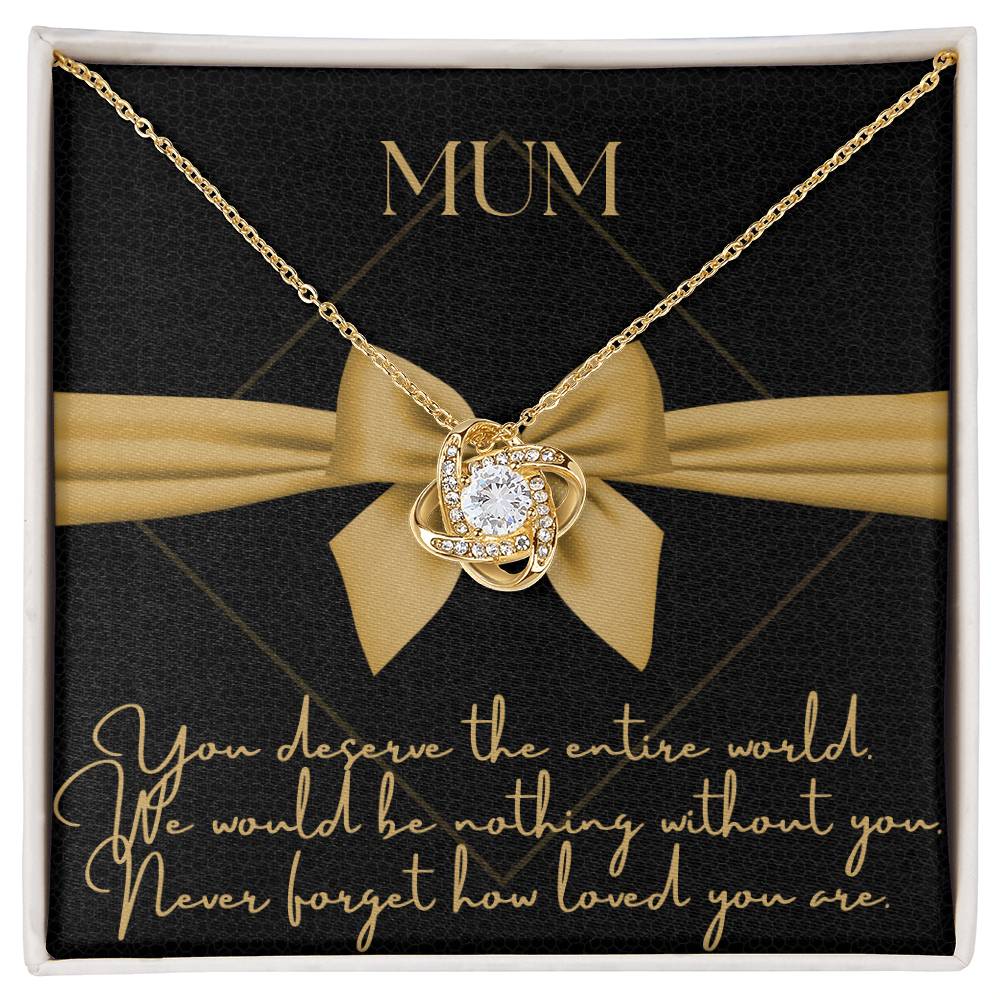 Loved Mum Love Knot Necklace