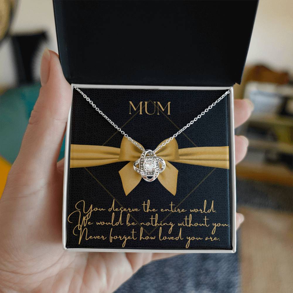 Loved Mum Love Knot Necklace