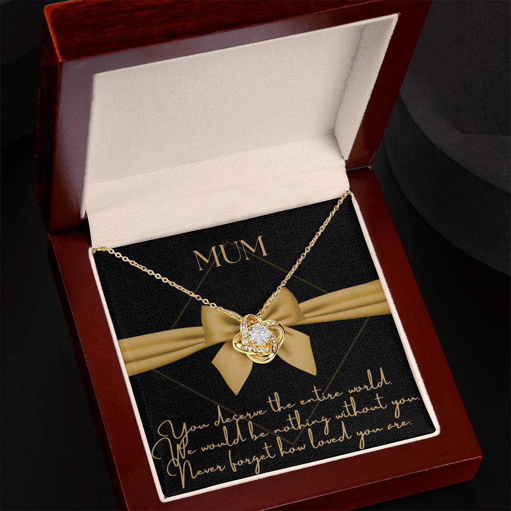 Loved Mum Love Knot Necklace