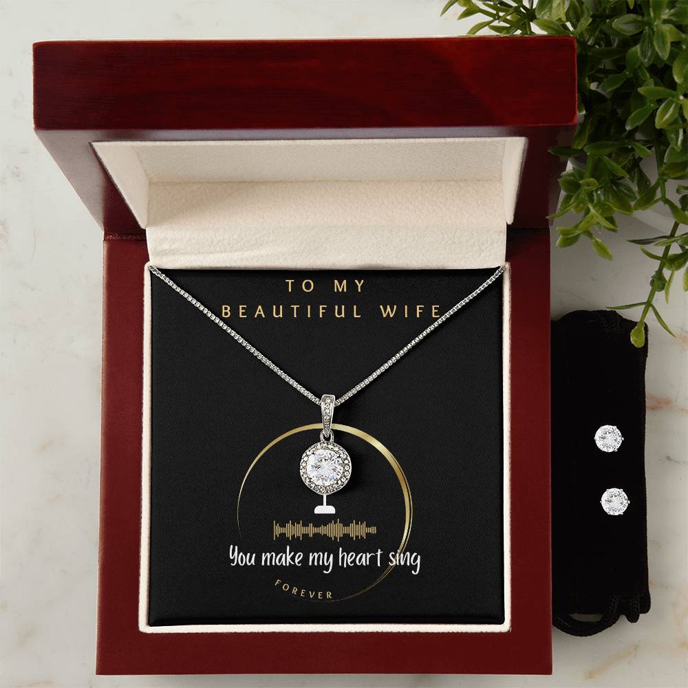 My Wife Eternal Hope Necklace & Earrings Set