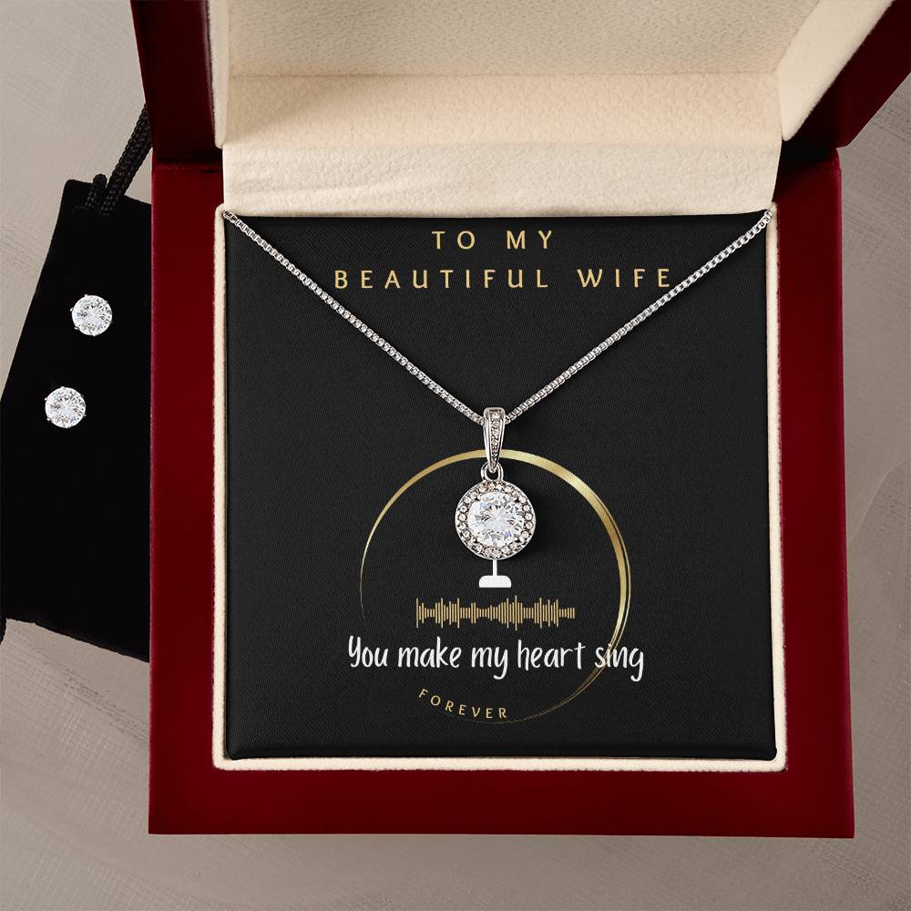 My Wife Eternal Hope Necklace & Earrings Set