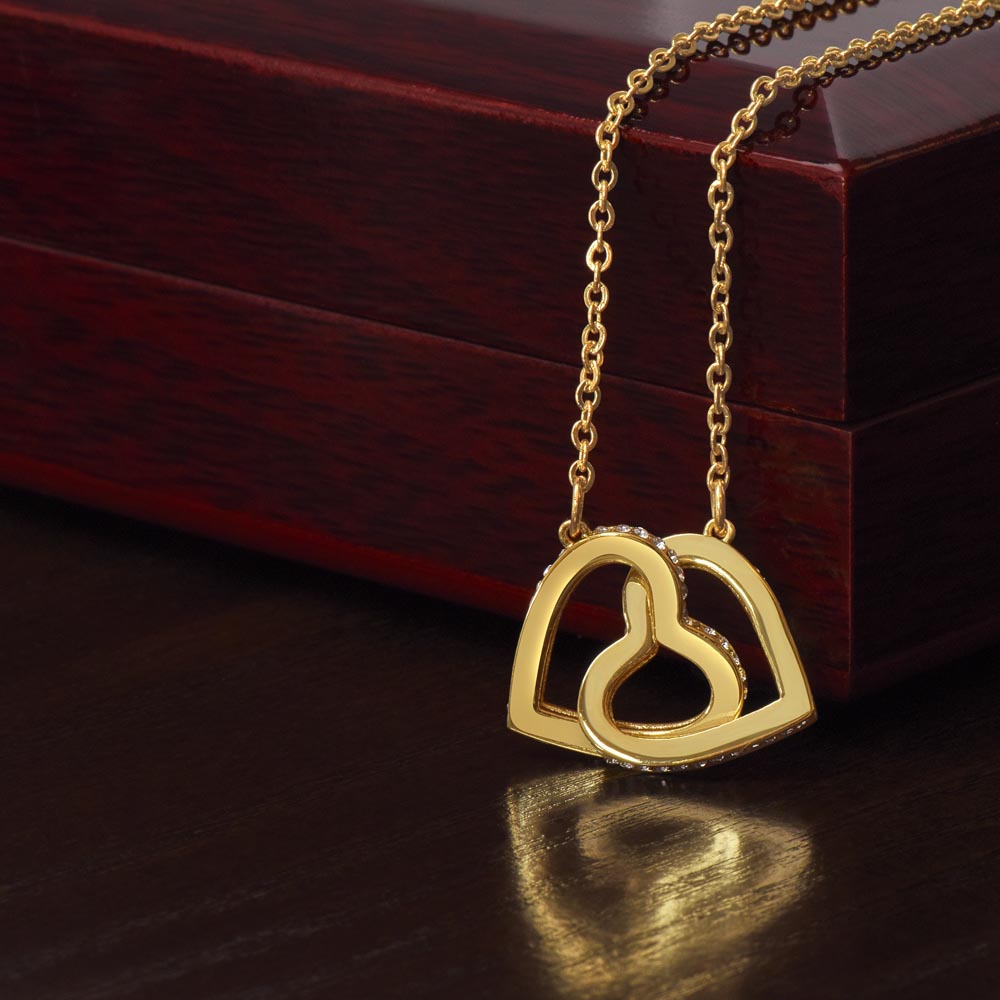 Everlasting Love Interlocking Hearts Necklace With Box