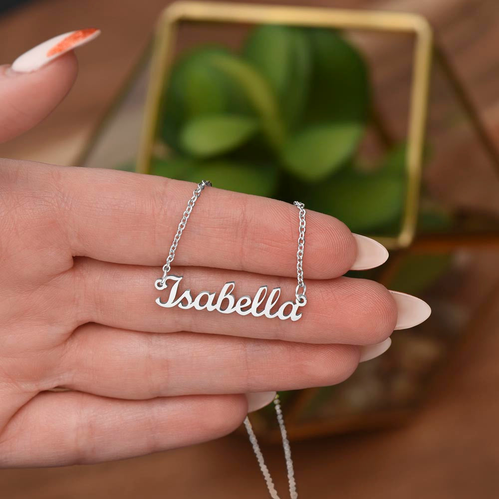 Elegant Custom Name Script Necklace