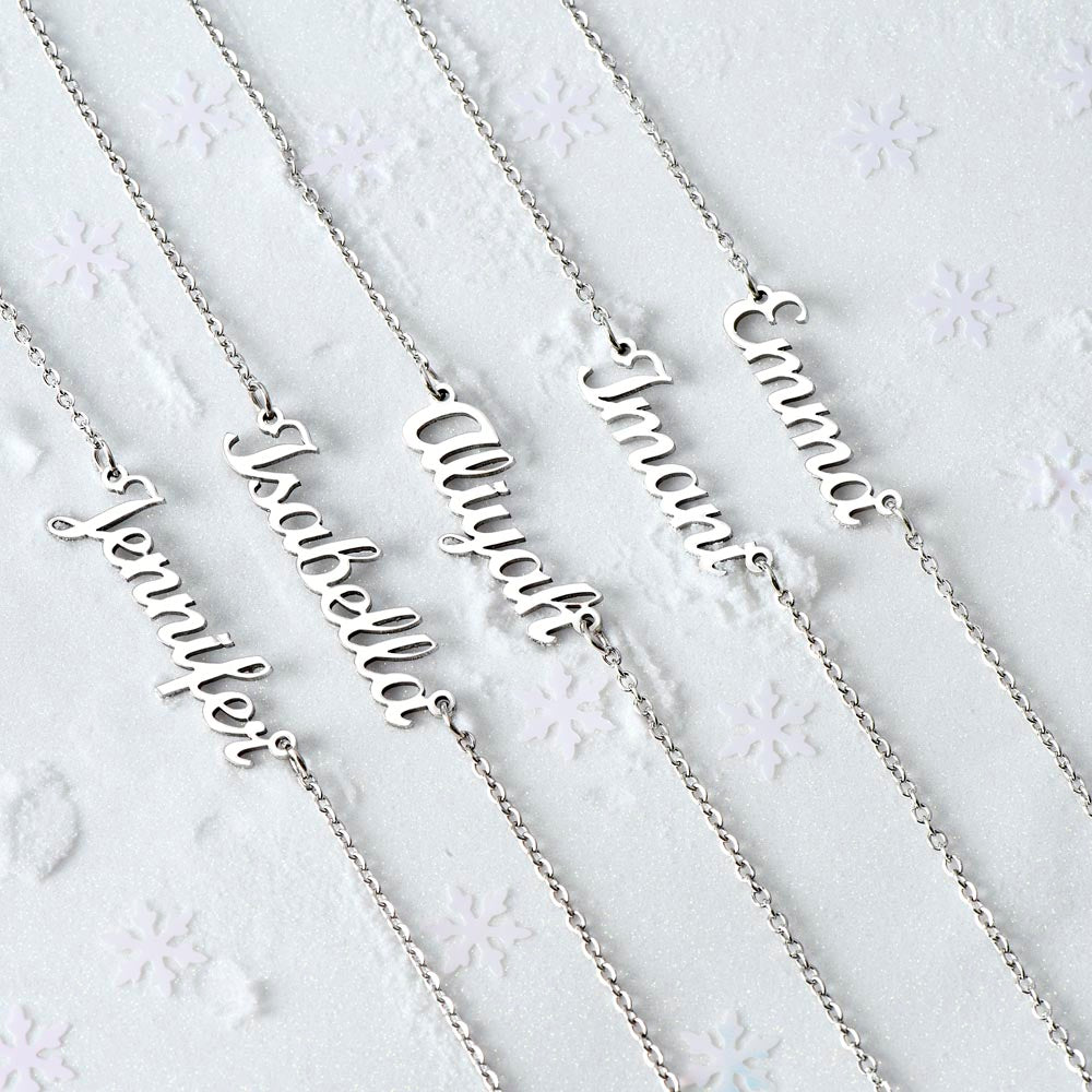 Elegant Custom Name Script Necklace