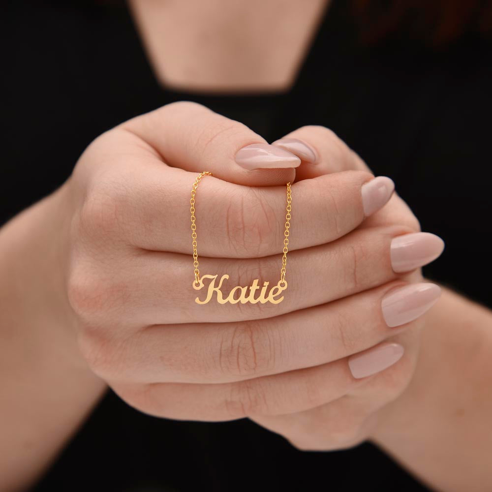 Elegant Custom Name Script Necklace