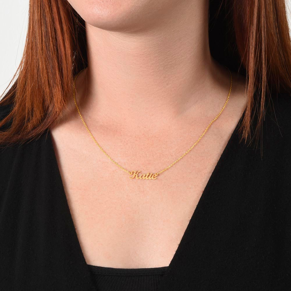 Elegant Custom Name Script Necklace