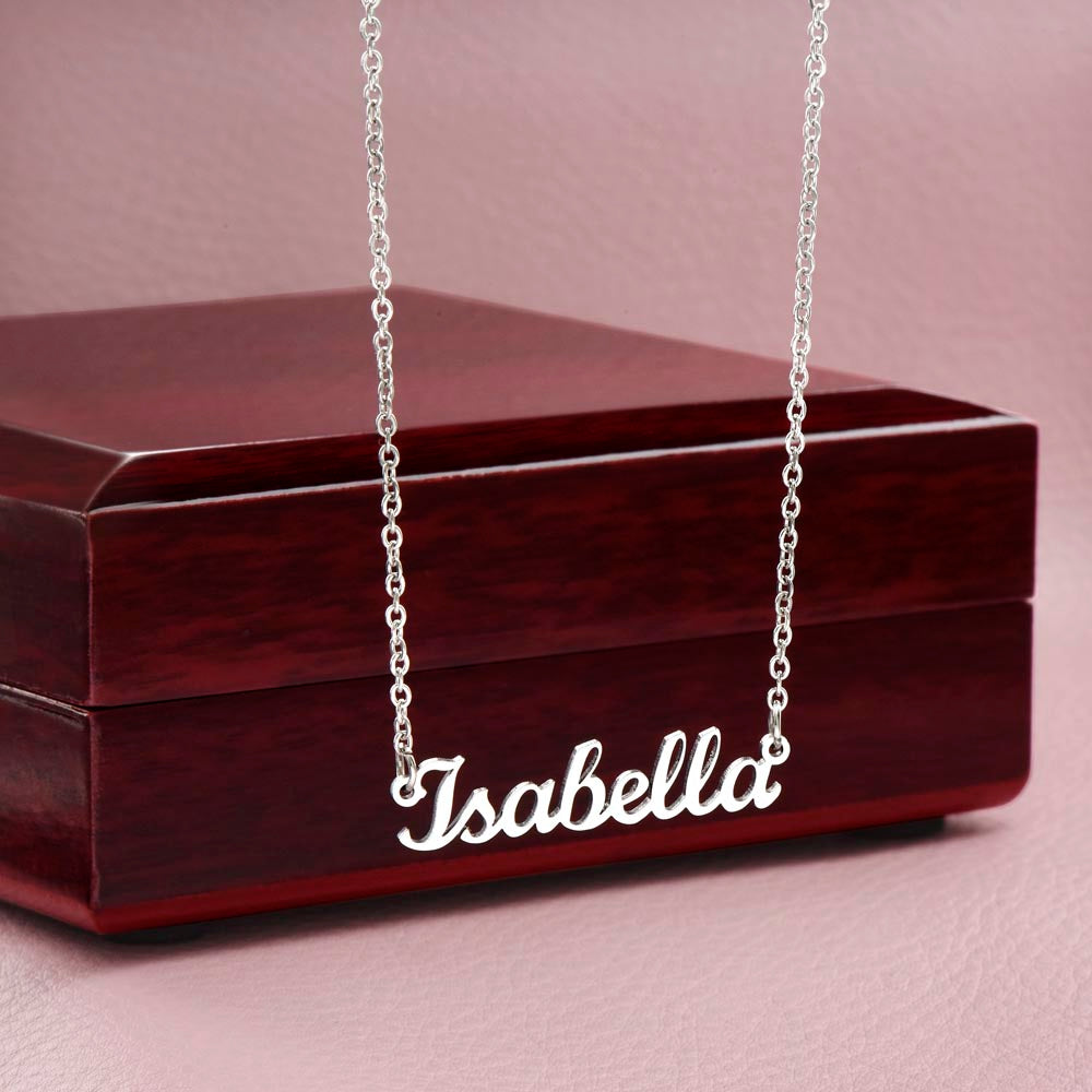 Elegant Custom Name Script Necklace