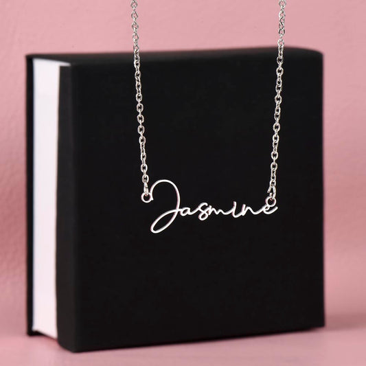 Elegant Cursive Script Custom Name Necklace