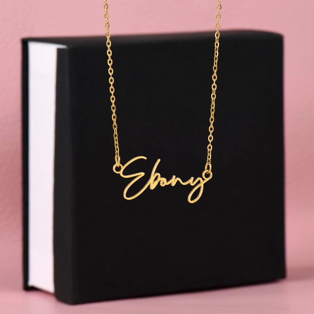 Elegant Cursive Script Custom Name Necklace