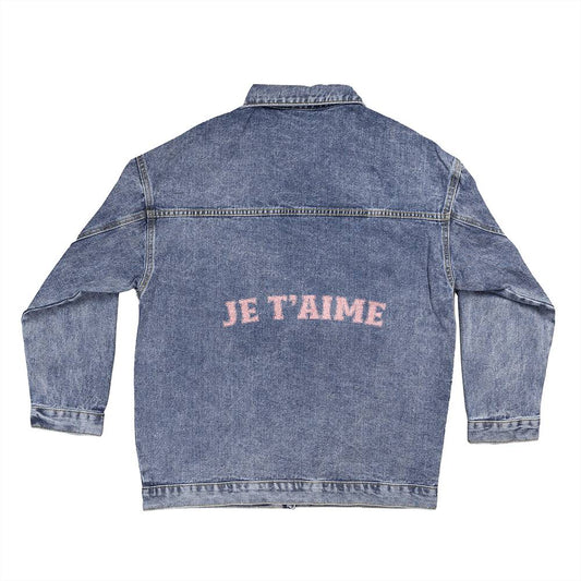 Je t'aime Women's Oversized Denim Jacket