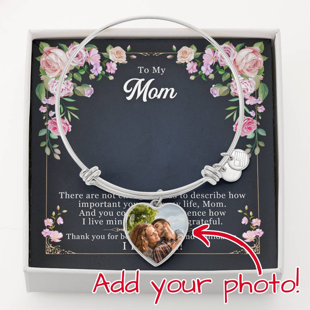 Mom Treasured Photo Bracelet | Custom Photo Bangle